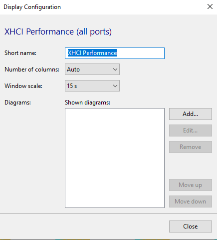 XHCI display configuration